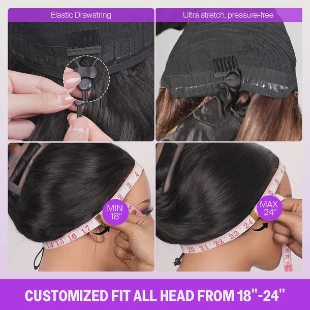 ✨New Arrivals! Fit Head Straight Wig (18-24"), Glueless Design with Secure Drawstring—The Ultimate Beginner-Friendly Unit.
