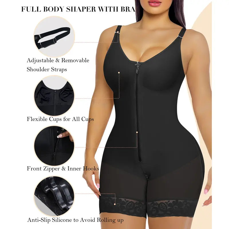 🔥 Black Friday – Tummy Control Butt Lifting Shapewear with Zipper Crotch