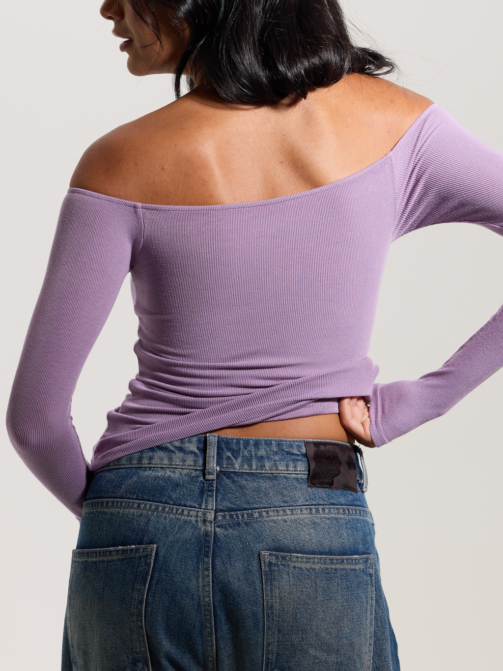 👗 Haut court côtelé à épaules dénudées 💫 Doux, extensible et élégant 