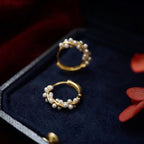 BOUCLES D'OREILLES EN PERLES TORSADÉES (PAIRE) 