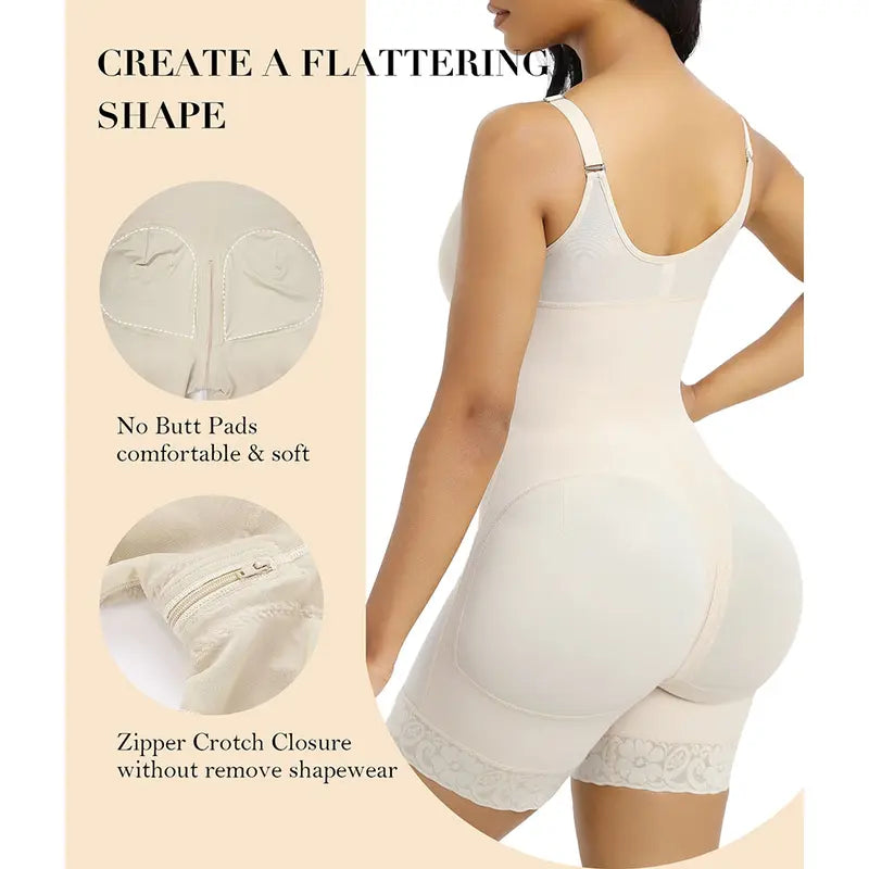 🔥 Black Friday – Tummy Control Butt Lifting Shapewear with Zipper Crotch
