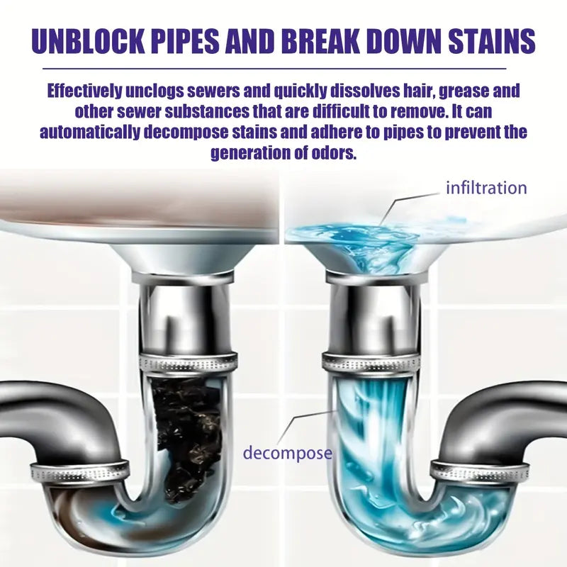 🚿 Powerful Pipe Dredging Agent – Dissolves 200+ Blockages & Eliminates 99% Bacteria