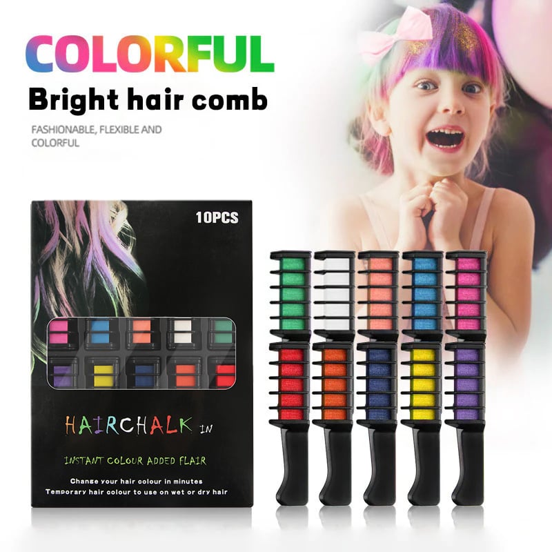 GlowDay 10-Color Hair Comb Set🌈