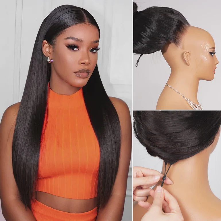 ✨New Arrivals! Fit Head Straight Wig (18-24"), Glueless Design with Secure Drawstring—The Ultimate Beginner-Friendly Unit.
