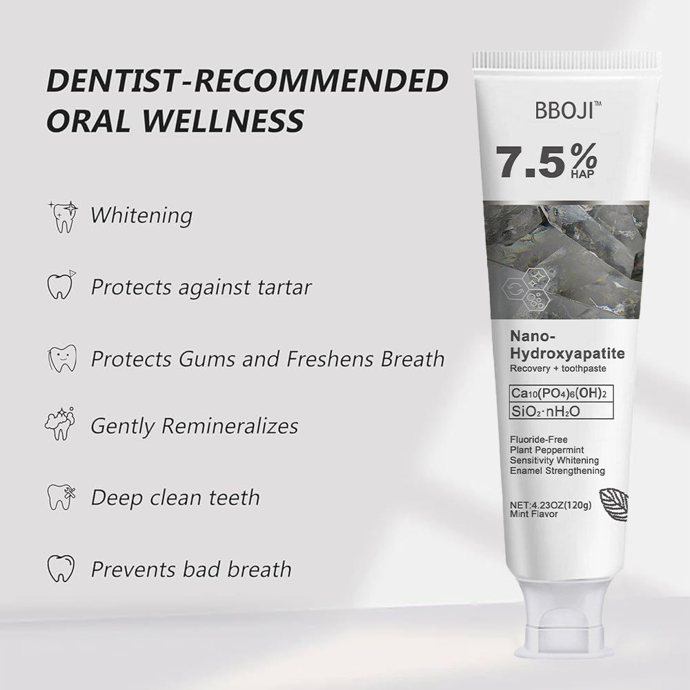 🔥Ends Tonight: Get 60% OFF Before It’s Gone!🎁Fluoride-Free Hydroxyapatite Toothpaste – Gentle Whitening & Enamel Strength for Sensitive Teeth
