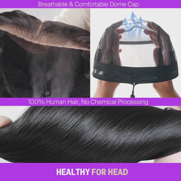 ✨New Arrivals! Fit Head Straight Wig (18-24"), Glueless Design with Secure Drawstring—The Ultimate Beginner-Friendly Unit.