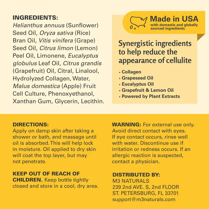 80% OFF 🔥 Cellulite Massage Oil – Smooth Skin, Improve Texture & Boost Elasticity (8oz)