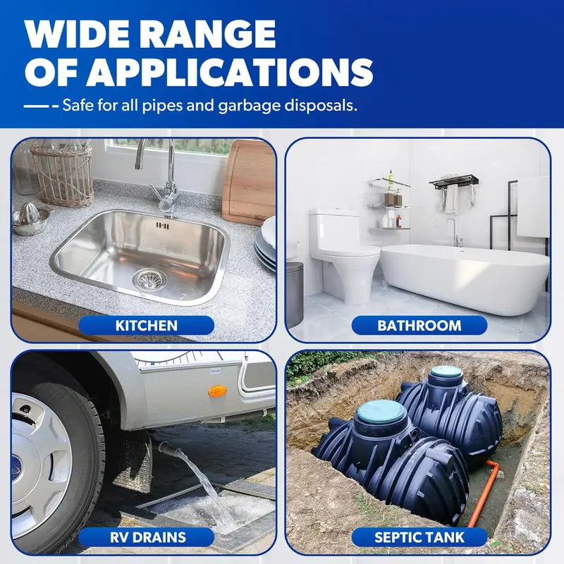 🚿 Powerful Pipe Dredging Agent – Dissolves 200+ Blockages & Eliminates 99% Bacteria