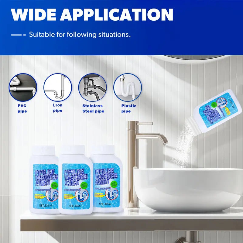 🚿 Powerful Pipe Dredging Agent – Dissolves 200+ Blockages & Eliminates 99% Bacteria