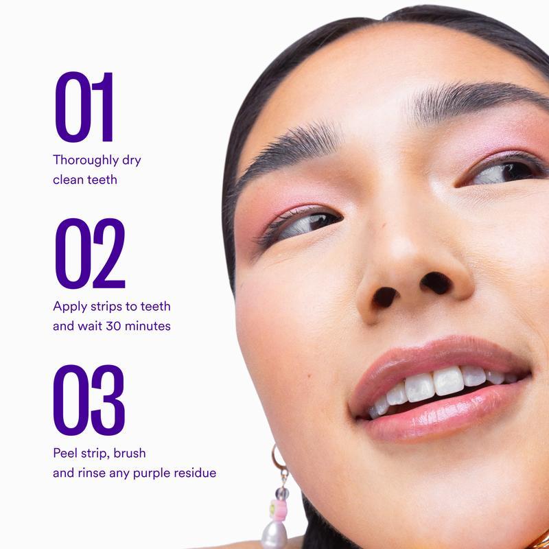 🌸 Brighten Your Smile with Purple Whitening Strips 💜✨