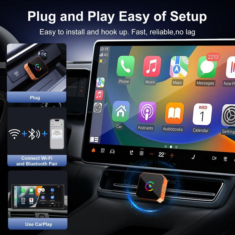 📱2026🚗✨ Wireless CarPlay & Android Auto Adapter – Fast Connect, Zero Delay, Hands-Free Calling