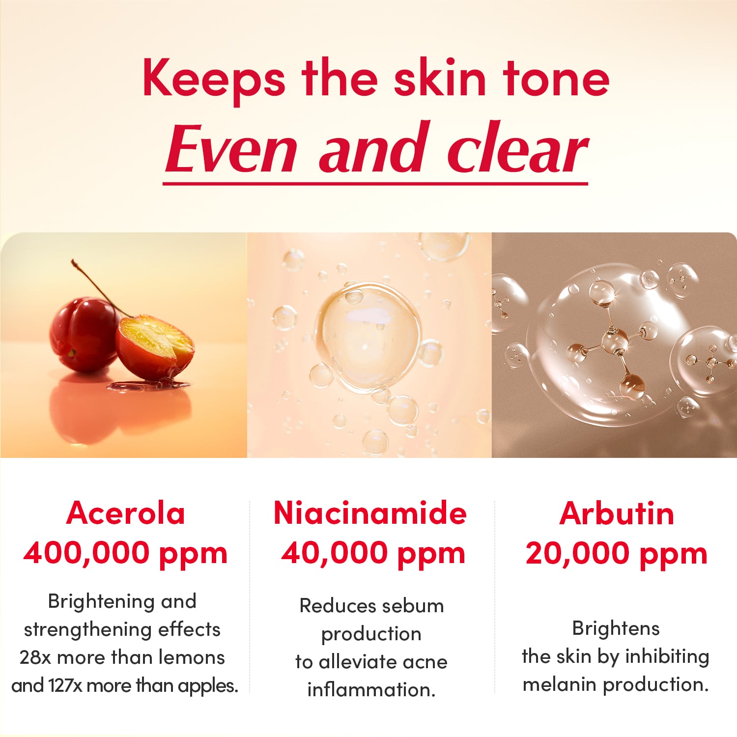 🍒💛 Meet VITAQUEEN Acerola 40%, your daily glow boost