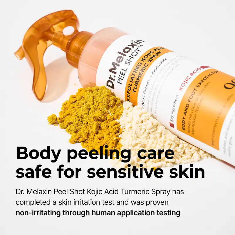 ✨ Pore-Clearing Peel Shot Spray – Kojic Acid + Turmeric Glow Formula 💛 (200ml)